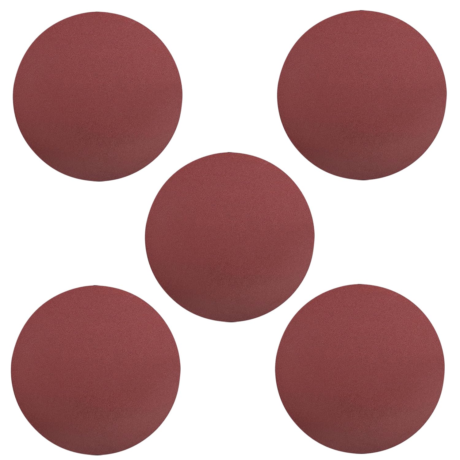 Utoolmart PSA Sanding Discs, 12-inch Self Stick Adhesive Back Sandpaper, 80 Grits No-Hole Aluminum Oxide Sanding Paper, for Random Orbital Sander, Wood, Metal Polishing, 5 Pcs
