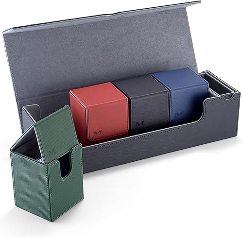 Miniatura 9 de Caja de cartas 5 en 1 para tarjetas PTCGYGOMTG  Incluye 4 fundas para cartas y 1 caja de almacenamiento de tarjetas coleccionables premium con