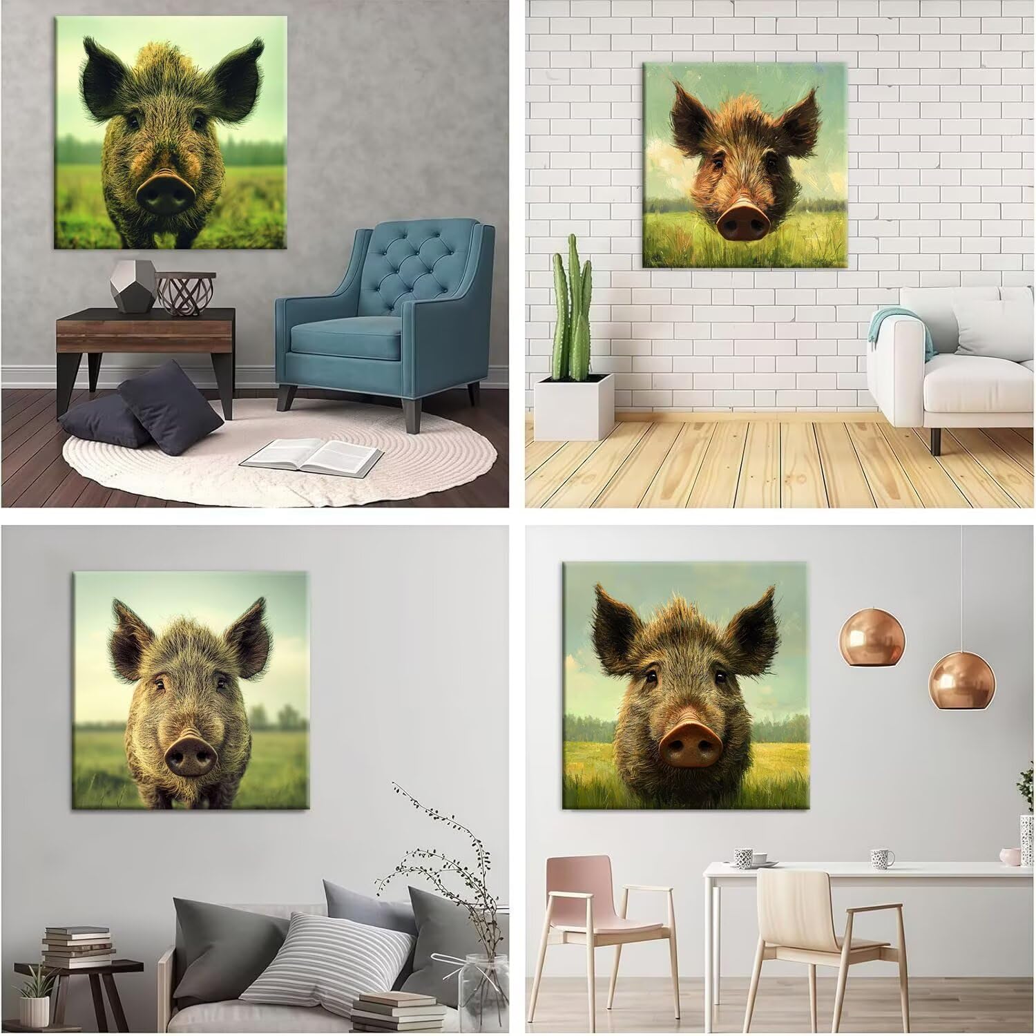 Jabalí Diamond Painting, 5D Kits de Pintura de Diamantes 70x70cm G-904