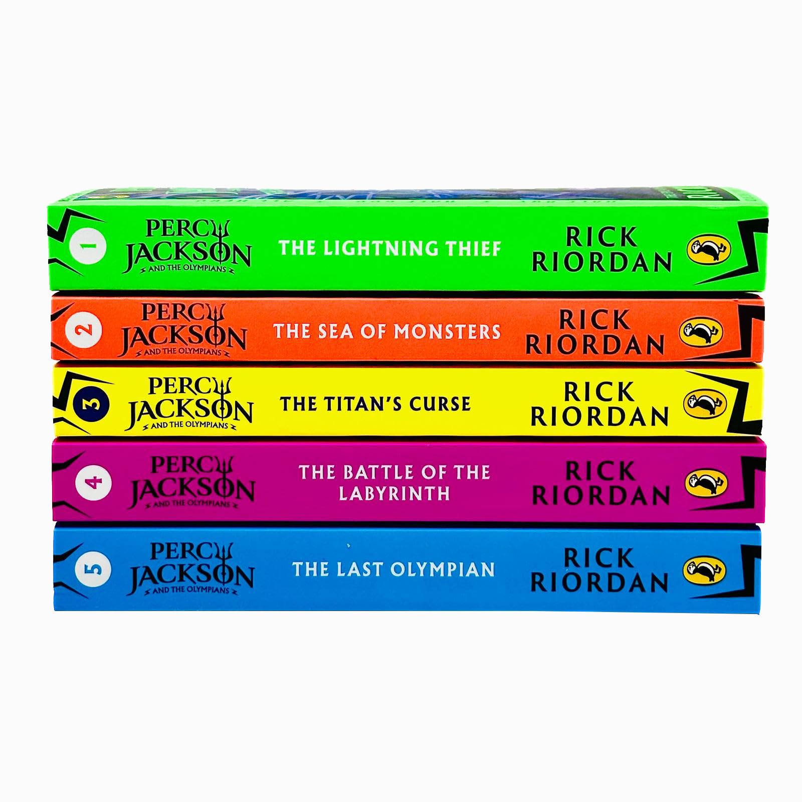 Percy Jackson and The Olympians Series 5 Books Collection Set (Lightning Thief, the Sea of Monsters, Titan's Curse, Battle of the Labyrinth & Last Olympian)