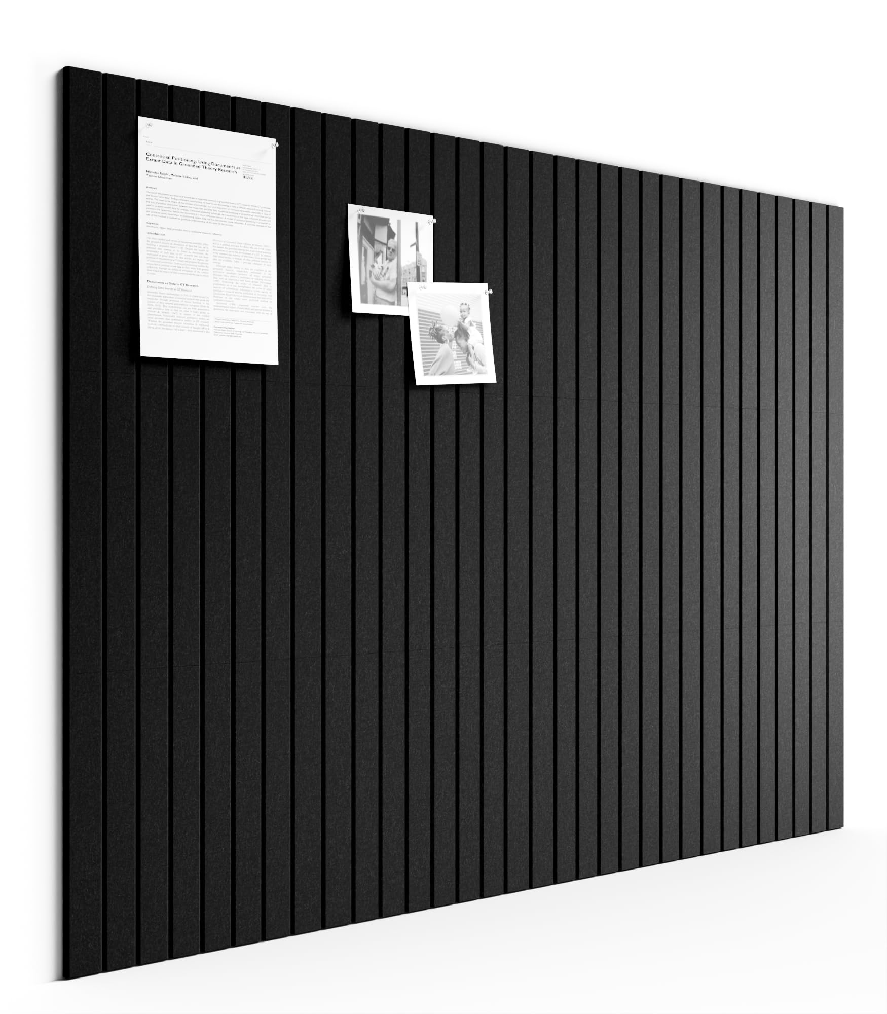 Bumusty 12er-Pack Filz-Pinnwand Lamellen-Optik 120 x 90cm,Alternative zu Korktafel,Inkl.70 Klebestreifen,Memoboard,Fotowand & Visionboard Für Büro,Kinderzimmer & Klassenzimmer