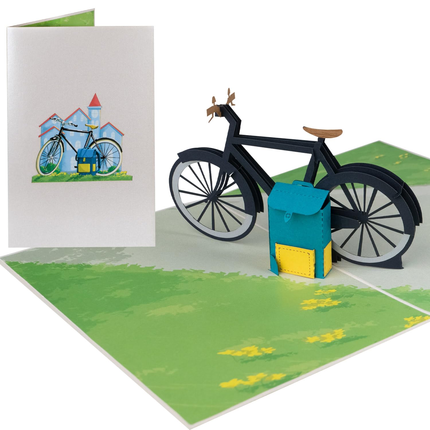 Sweetpopup® 3D Men's Bicycle Pop-Up Card - Perfect for Birthdays Good Luck Wishes, Holidays, or Gift Vouchers (067)