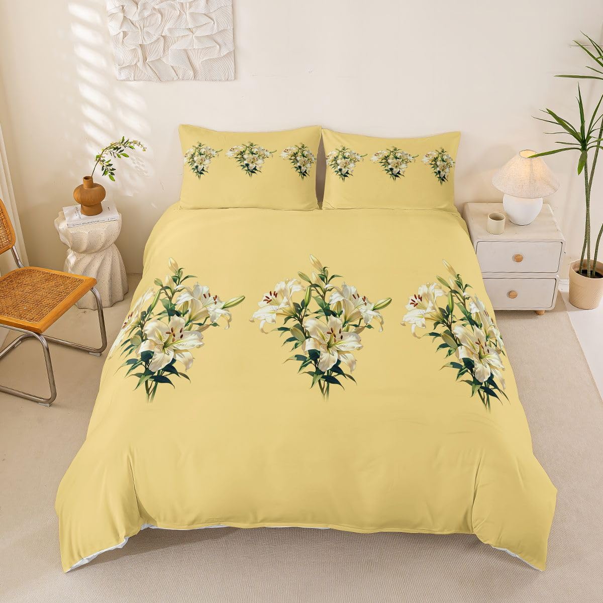 Homewish Ogrodowe kwiaty super king poszewka na kołdrę rustykalny dom wiejski dziki kwiat zestaw pościeli dla dorosłych nastolatków kobiet vintage estetyczna poszewka na kołdrę boho elegancka