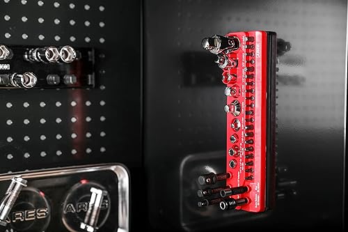 Miniatura 6 de ARES 70751 - Juego de accesorios de 34 piezas, incluye adaptadores, juntas universales, soportes para puntas y brocas, organizador magnético para