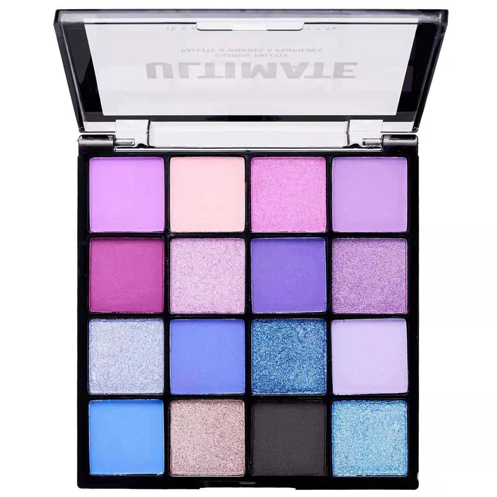 HERBENJOY Purple Eyeshadow Palette，16 Colour Glitter Matte Eye Shadow Pallets Women，Long Lasting Blue Purple Highly Pigmented Eye Shadow Waterproof Bold Blendable Eye Make-Up Palettes (01 Blue Siren)