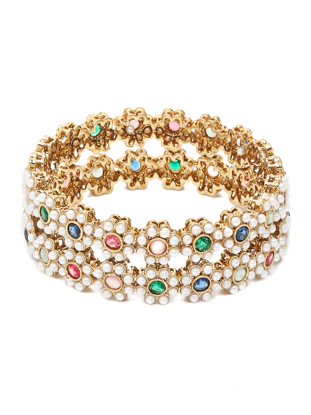 YouBella Jewellery for Women Celebrity Inspired Gold Plated Bangles for Girls and Women (YBBN_92100) (Multi) (2.8) (B0C72GG4ZG) Amazon Price History, Amazon Price Tracker