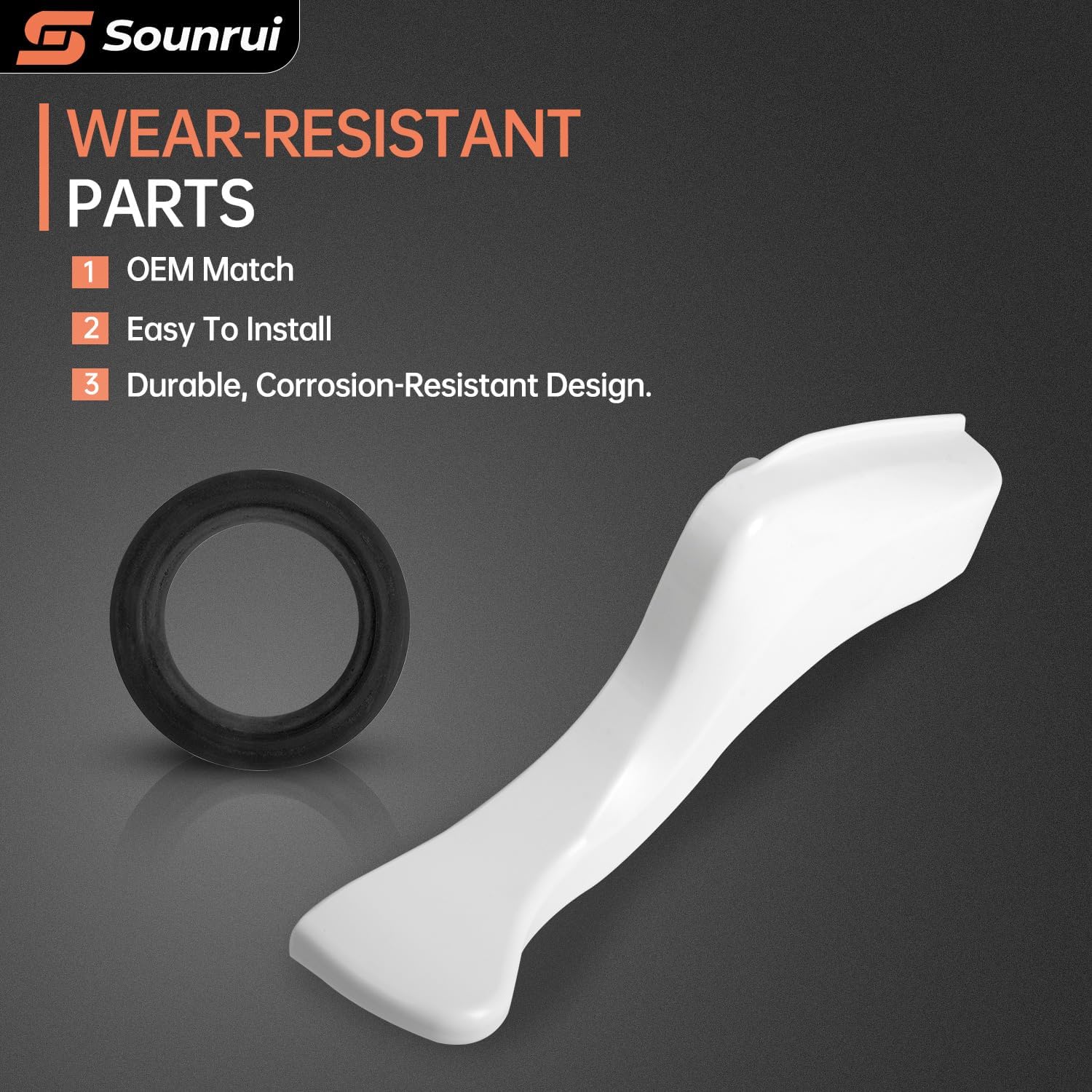 RV Toilet Foot Flush Pedal with Closet Flange for Thetford Aqua-Magic Style II & Residence High Profile Toilets, White Flush Pedal Replacement Kit Replaces OEM 42067, Durable RV Plumbing Repair Parts