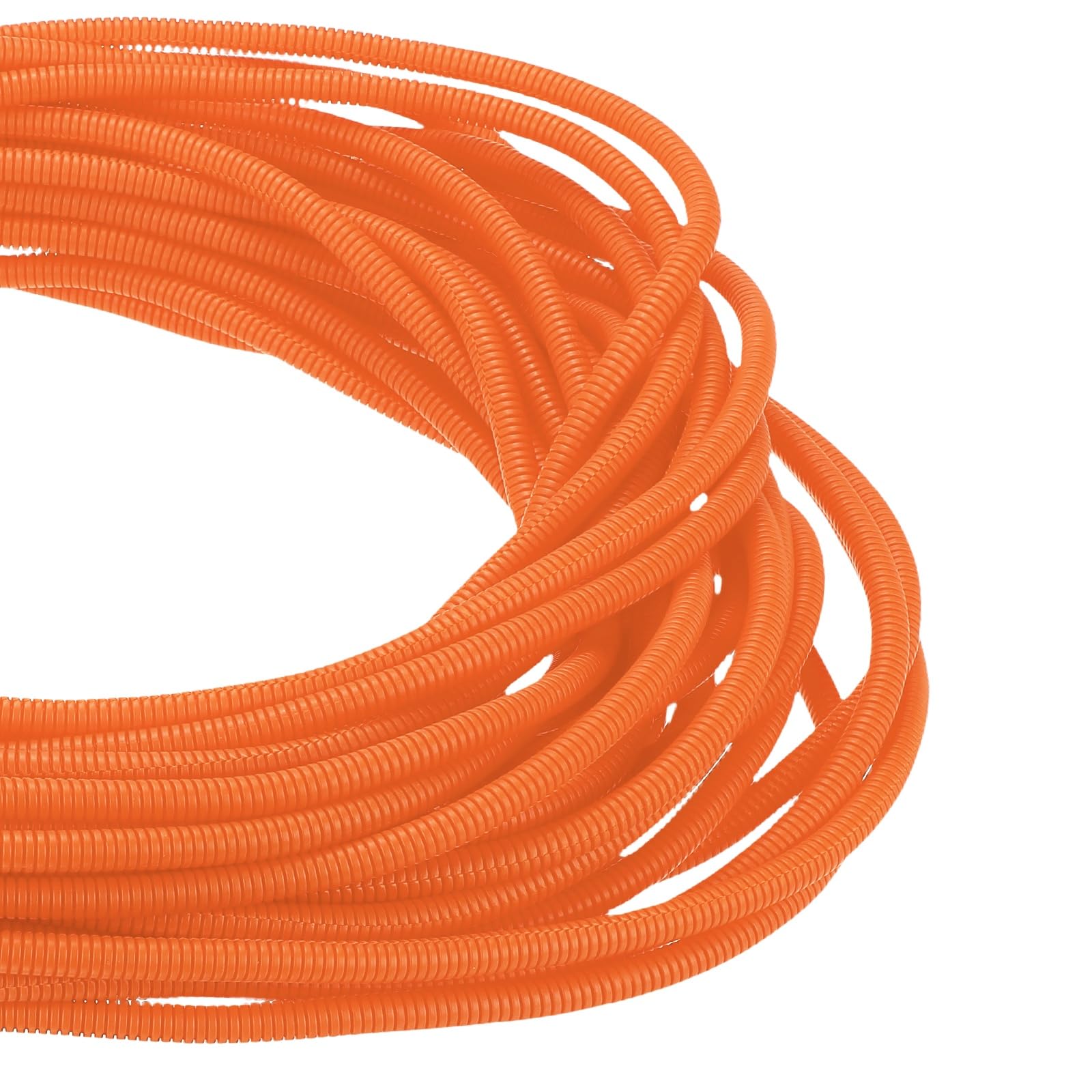 DMiotech 100ft Wire Loom Split Tubing 1/4 Inch, Cord Protectors from Pet Flexible Conduit Cable Management for Office Home Garden, Orange