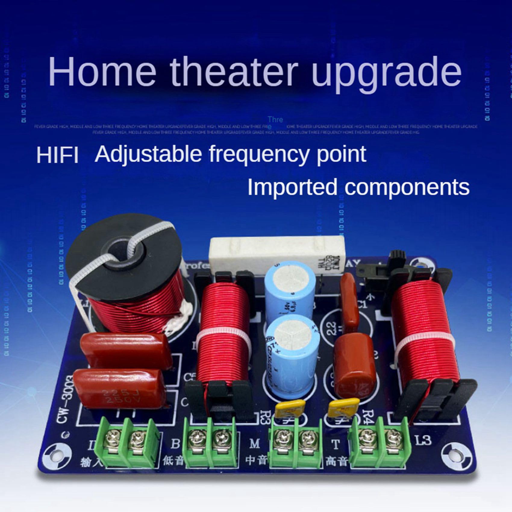4 unités 3 voies 250 W 850/5200 Hz diviseur de fréquence DIY haut-parleur filtre circuit aigus graves médias HiFi stéréo Audio Crossover