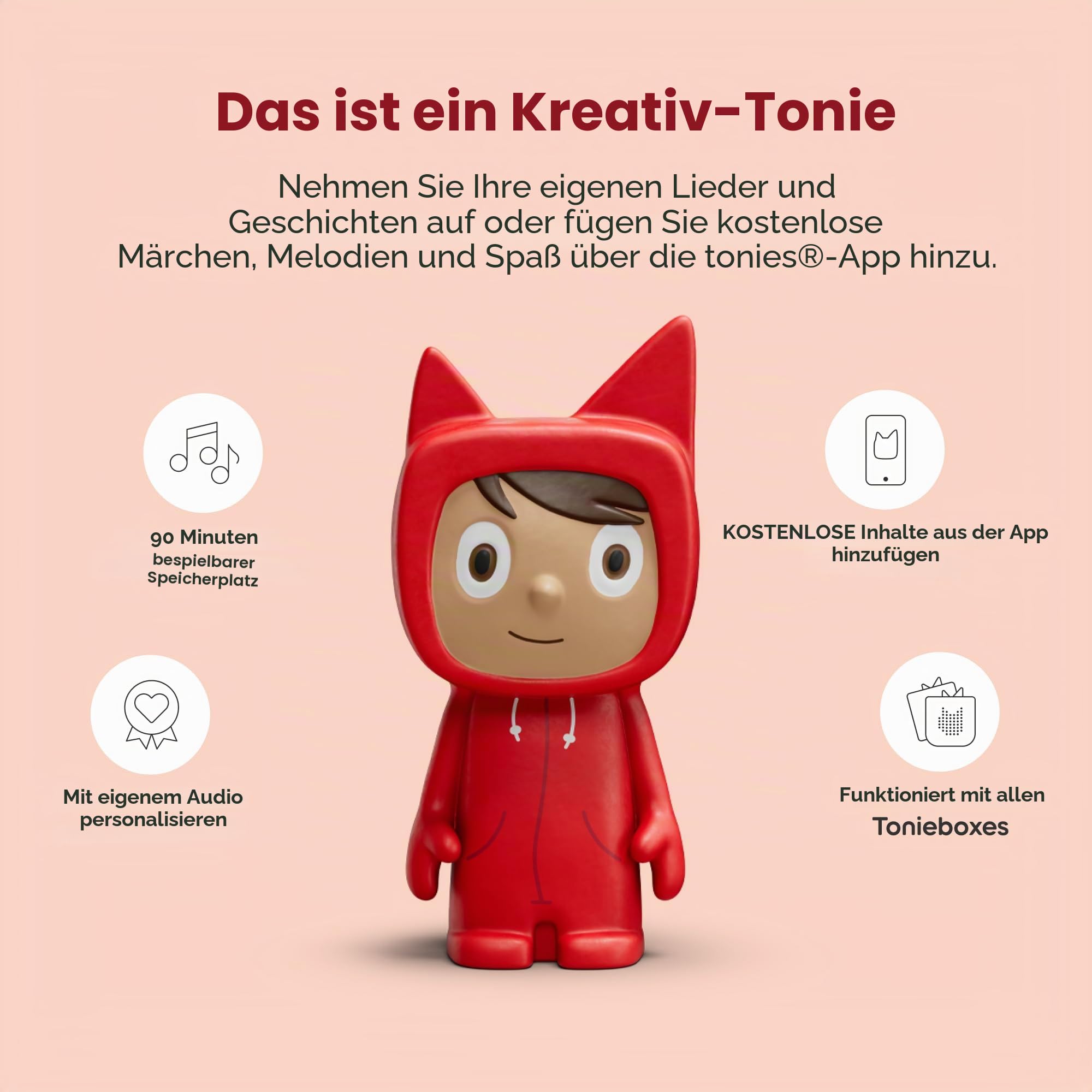 Sunset Red Toniebox 2 Starterset mit Creative-Tonie Rubie