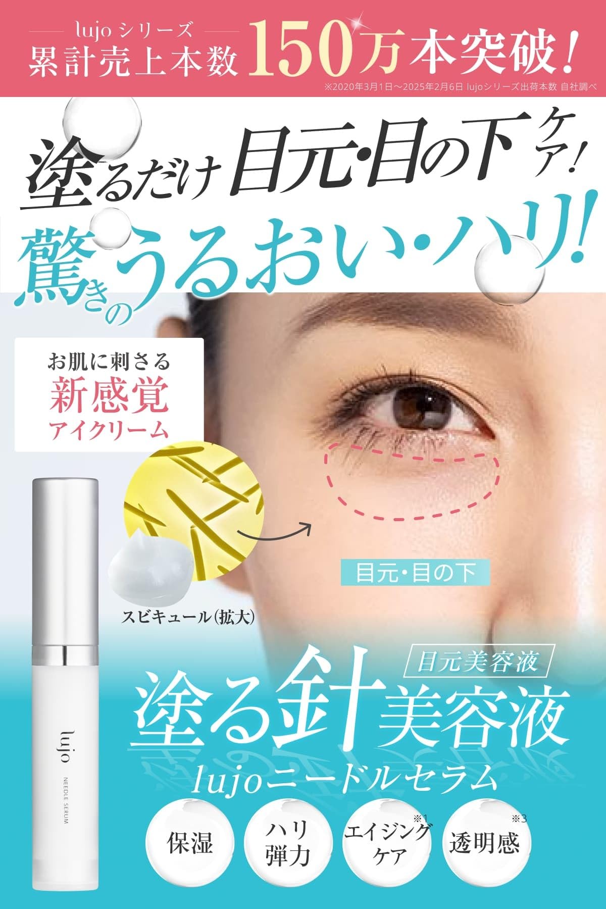 lujo NEEDLE SERUM 9g アイクリーム Amazon.co.jp: lujo ニードルセラム 針美容液 目の下 目元ケア 目元