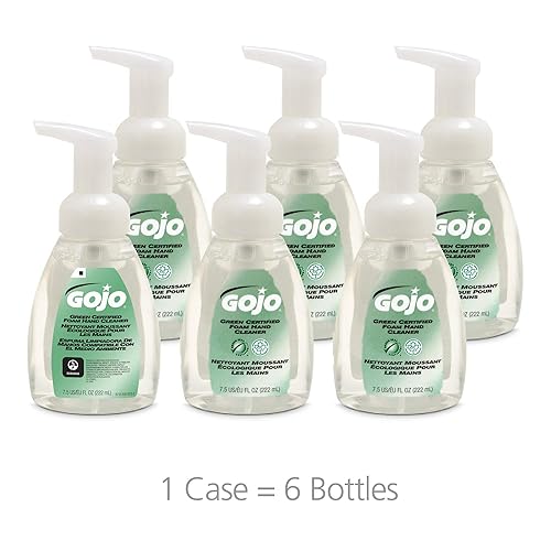 Miniatura 4 de GOJO Green Certified Foam Hand Cleaner, Fragrance Free, 7.5 fl oz Foaming Hand Soap Pump Bottle (Pack of 6) - 5715-06