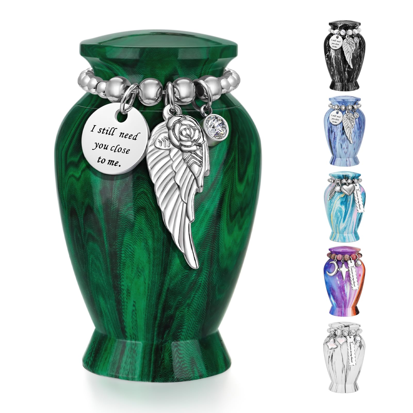 Abooxiu Small Urns for Human Ashes Keepsake 2.85 Inches Mini Urns for Ashes Memorial Small Cremation Urn Ash Keepsake Urns Mini Funeral Burial Decorative Urn for Adult Males Females Pets — image 1