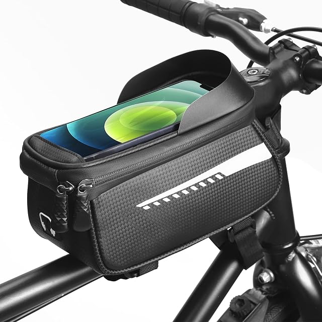 Bike Phone Holder Gifts for Men - Valentines Gifts for Him Her, Birthday Gifts for Boyfriend Bike Accessories, Cycling Gifts for Husband Bike Bag, Mens Gifts for Dad Gadgets, Gifts for Fathers Day