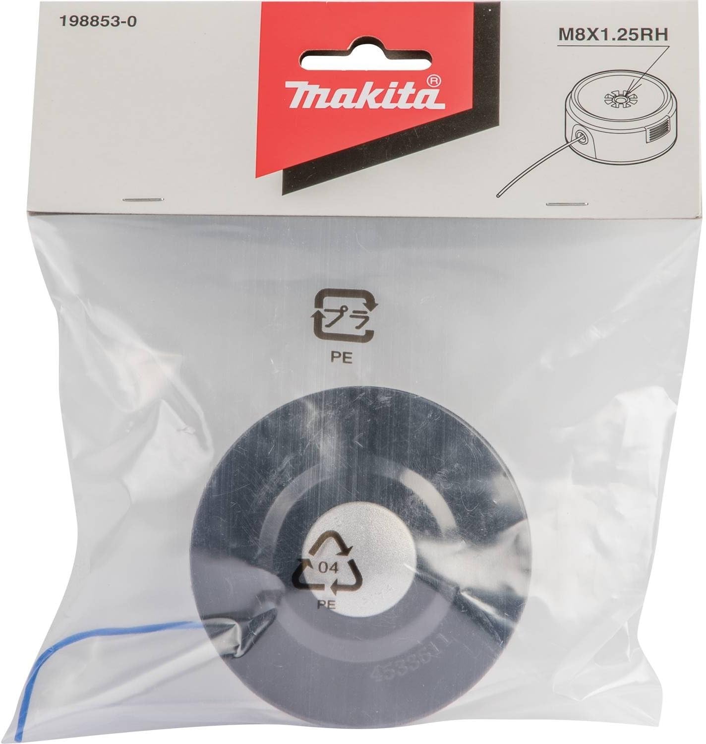 Makita 198853-0 Bump & Feed Trimmer Head, M8 X 1.25 RH, Black