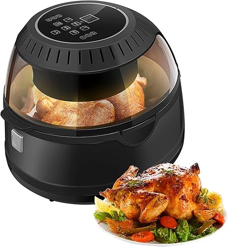 Horno freidora de aire multifuncional de 13 litros, cocina comidas más rápidas y deliciosas, horno tostador de 1100 W 446.0 F freidora de aire con