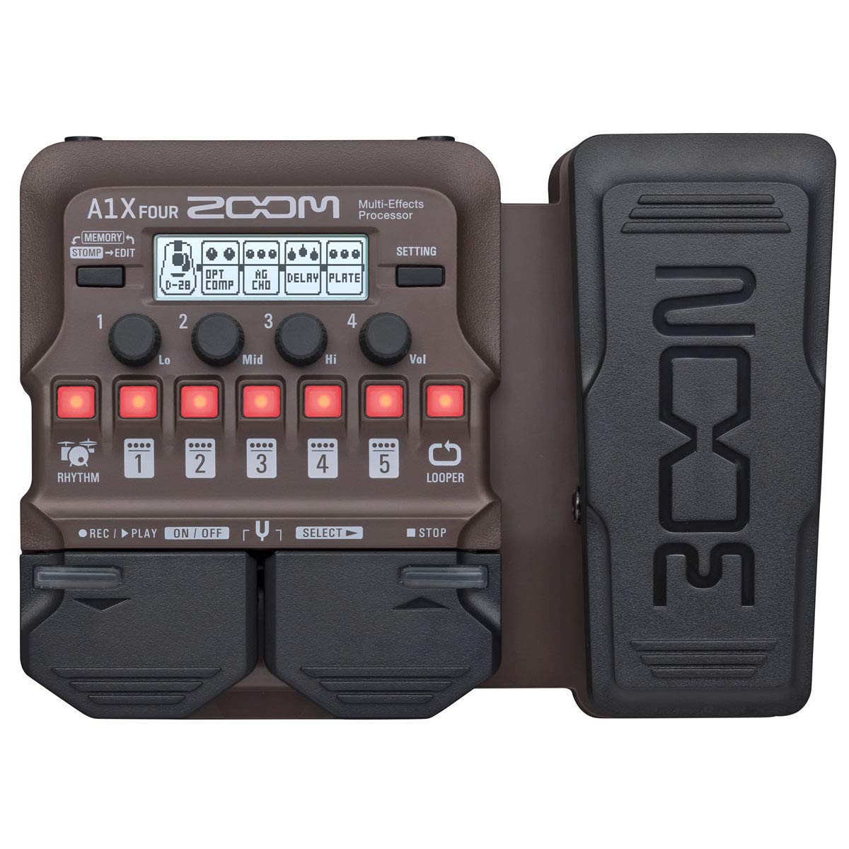 Zoom A1X Four - Dispositivo per effetti acustici + cavo jack Keepdrum 3 m