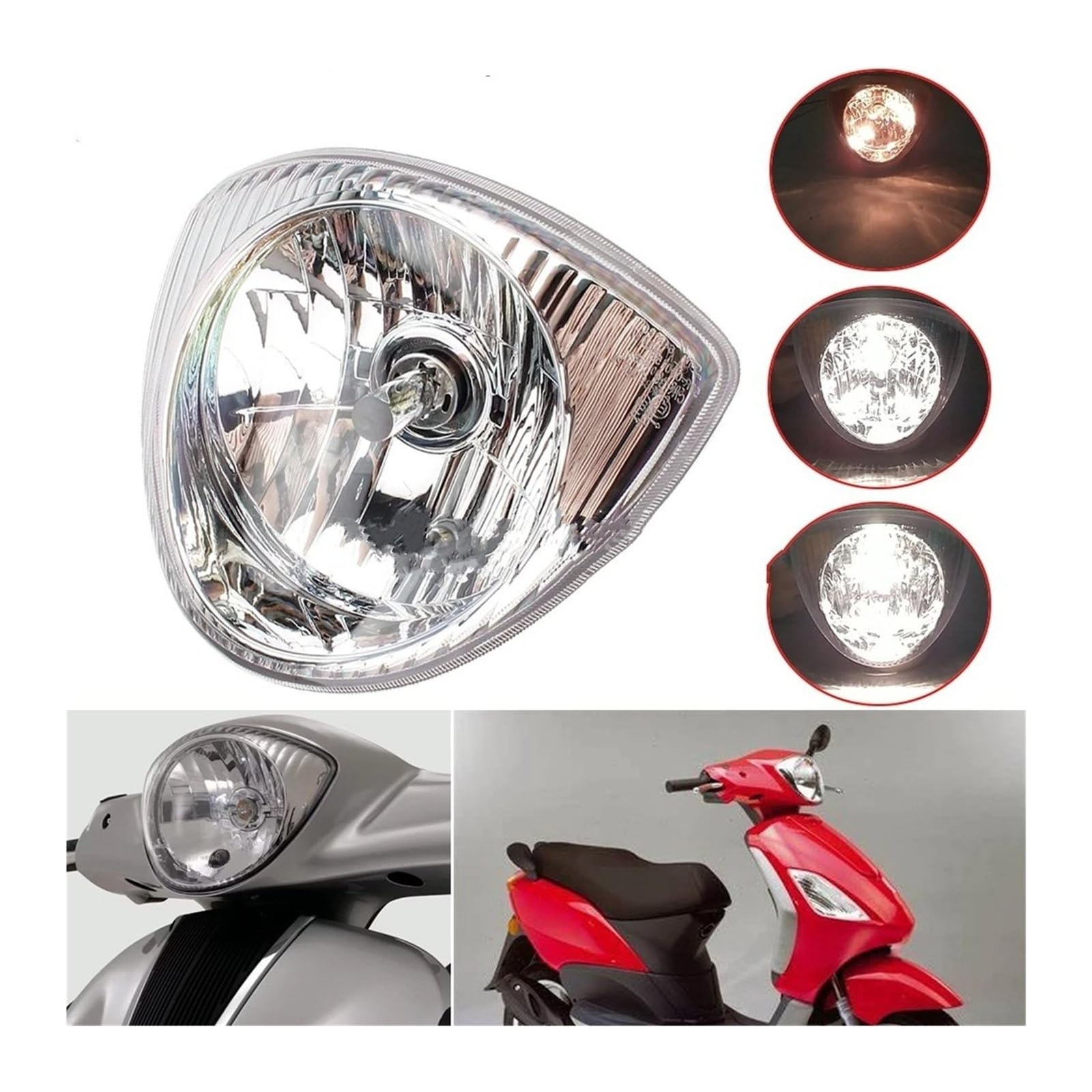 Kit Phares Moto Ampoules de phare avant pour scooter Fly FLY 50 2T 4T 100 125 pour Euro 3 150 pour pour Liberty DC 12 V Phare Avant