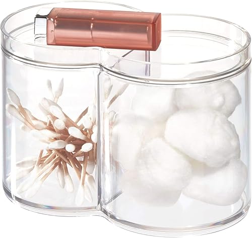 Organizador de baño InterDesign con varios niveles y diseño transparente mide 12 pulgadas y es adecuado para cosméticos, maquillaje, vitaminas o