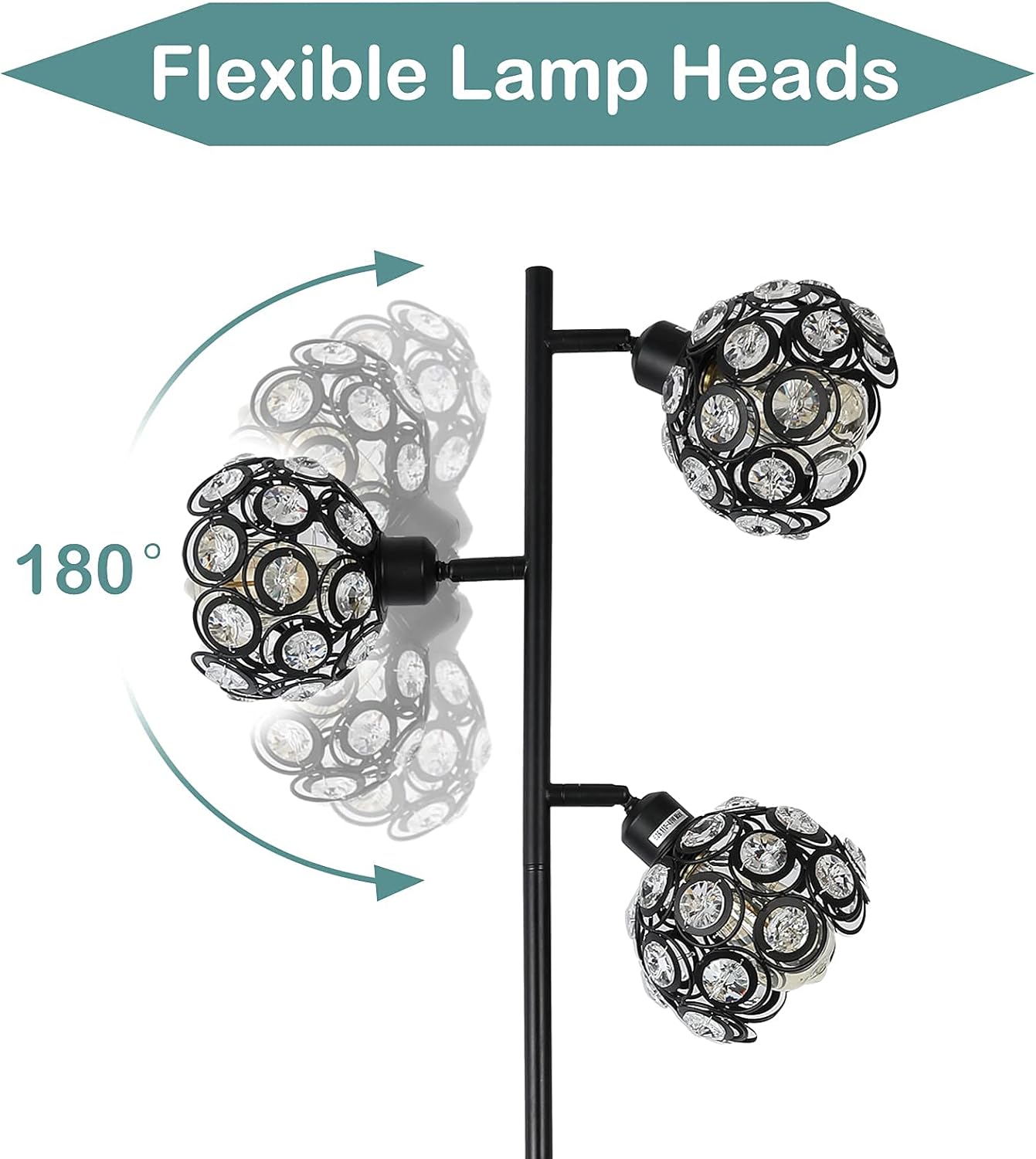 Crazy Deals Stepeak Crystal Floor Lamp for Living Room, 3-Light Adjustable Rustic Standing Lamps for Farmhouse, Sofa Reading Light Bedroom Tall Tree Lamp with Step-on Switch Floor Fixture Lighting 🔥 Hot Deals Stepeak Crystal Floor Lamp for Living Room, 3-Light Adjustable Rustic Standing Lamps for Farmhouse, Sofa Reading Light Bedroom Tall Tree Lamp with Step-on Switch Floor Fixture Lighting