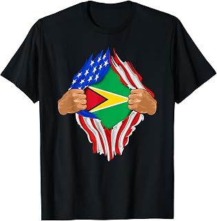 Guyanese Blood Inside Me T-Shirt | Guyana Flag Gift T-Shirt