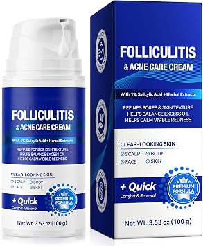 Folliculitis & Acne Care Cream 100g,1%Salicylic Acid Cream 100g 3.53 oz