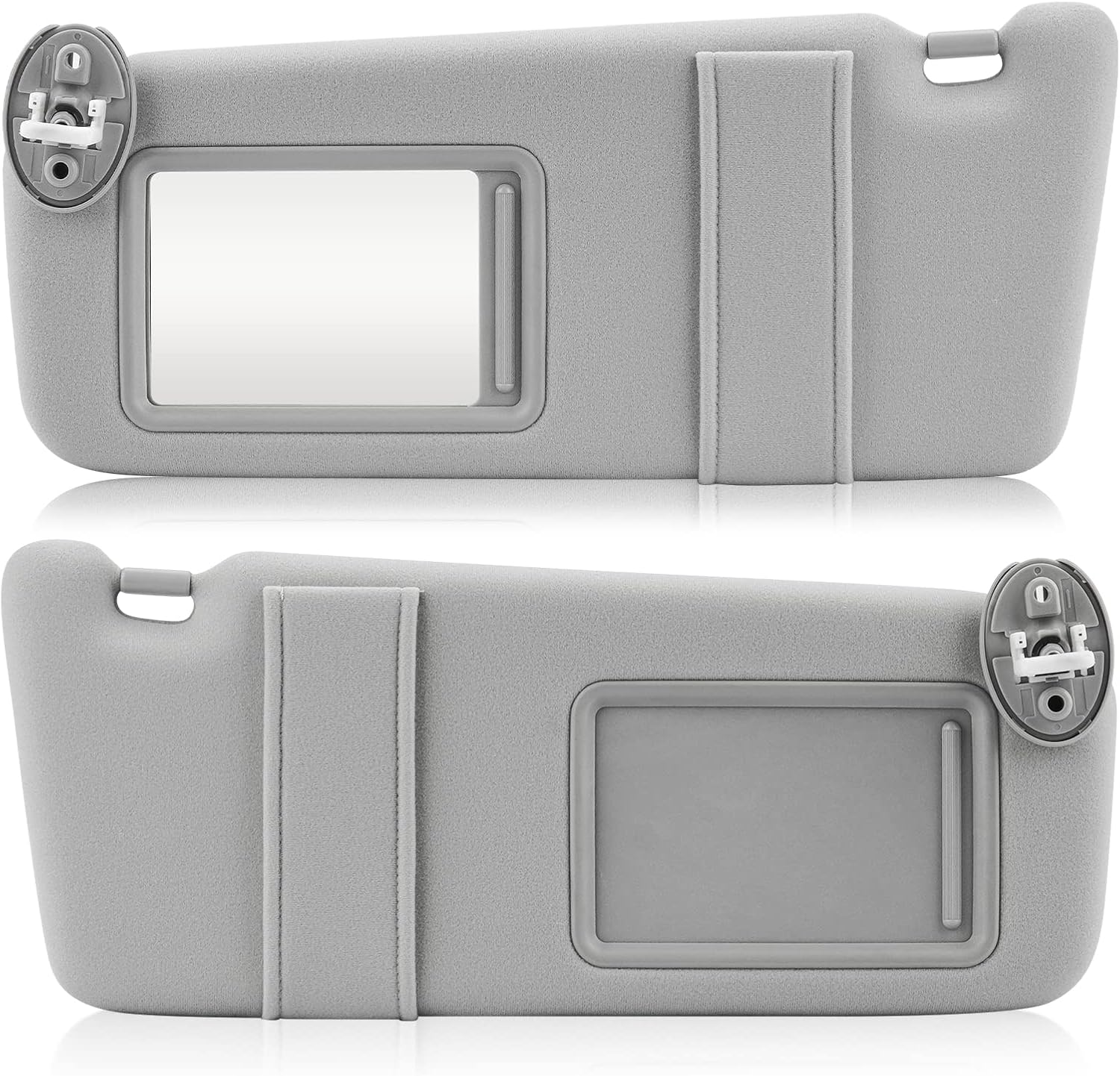 Left Driver & Right Passenger Side Sun Visor with Light and Sunroof, Gray Sunvisor for Toyota Venza 2009 2010 2011 2012 2013 2014 2015 2016, Replacement 74320-0T022-B1,74310-0T022-B1,1 Pair