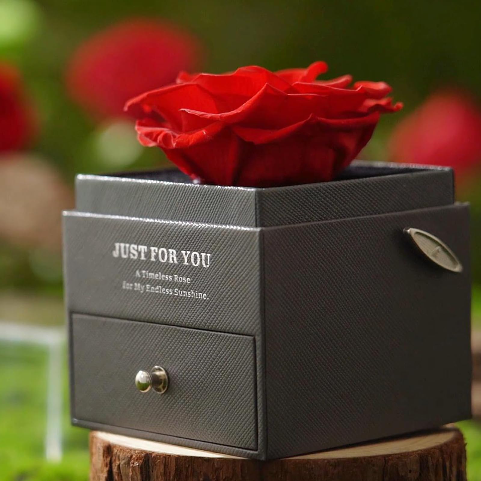 ADDWel Geburtstagsgeschenk für Mama Mutter - Ewige Rose Musikbox Spieluhr Geschenkset mit Mama Kette 925 Silber, Besonderes Geschenk zum Geburtstag oder Muttertag für Mutter von Sohn Tochter Ehemann