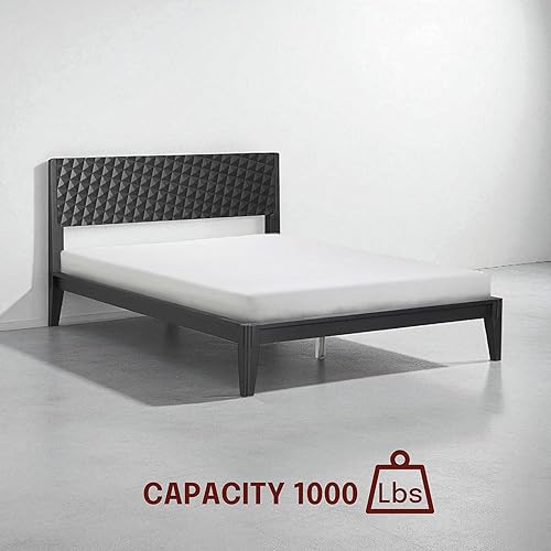 Miniatura 9 de NTC Sapa - Marco de cama de madera maciza con cabecera tallada en 3D, carpintería japonesa, no necesita somier, listones silenciosos, fácil montaje,