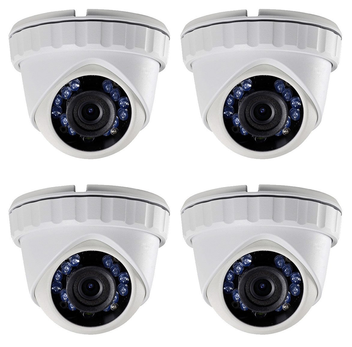 (4X) CMHT2122-28 HD-Tvi 2.1MP 1080P 2.8mm Smart IR LED 65ft Security Camera