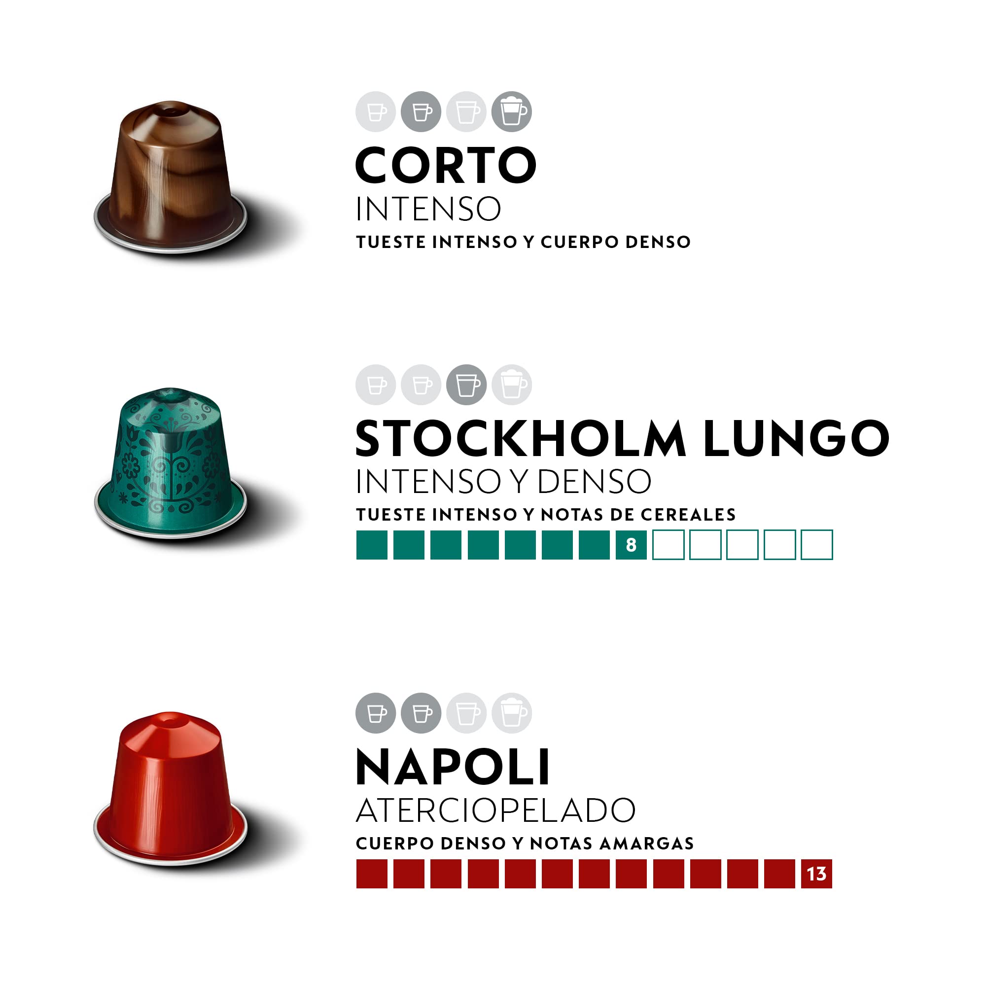 Nespresso Original Cápsulas de Café, 100 Unidades (Pack Discovery con 6 Variedades de Café) para Máquina de Café, Cafetera. Descubre tu gama de cafés preferida