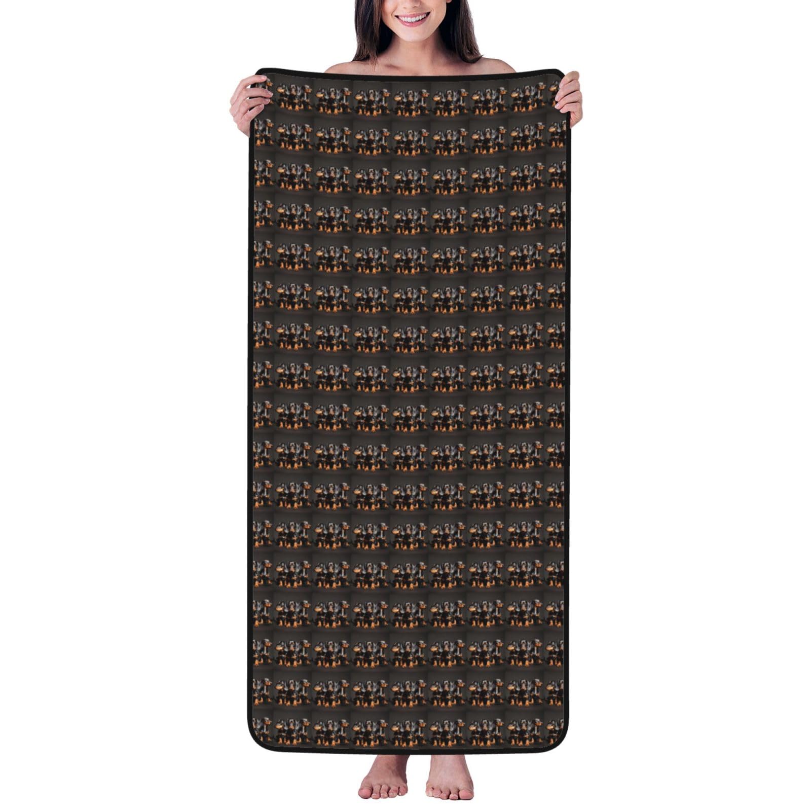 JBJGKHLP Three Dachshunds Print Women Men Couples Coral Velvet Bath Towel Ultra-Soft For Home Bathroom Travel