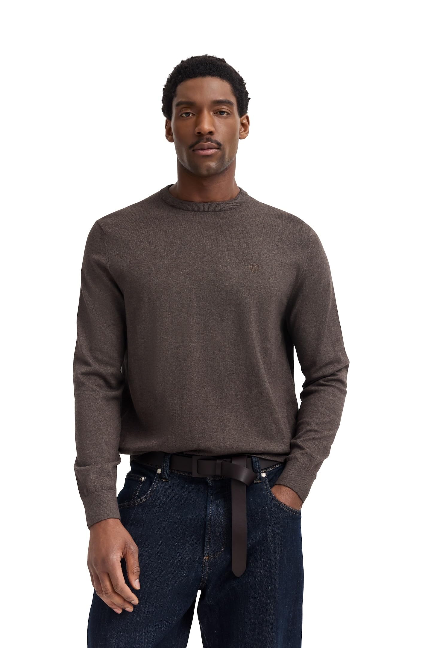 bugatti Men's 7400-85520d Pullover Sweater, 90-Brown, XL