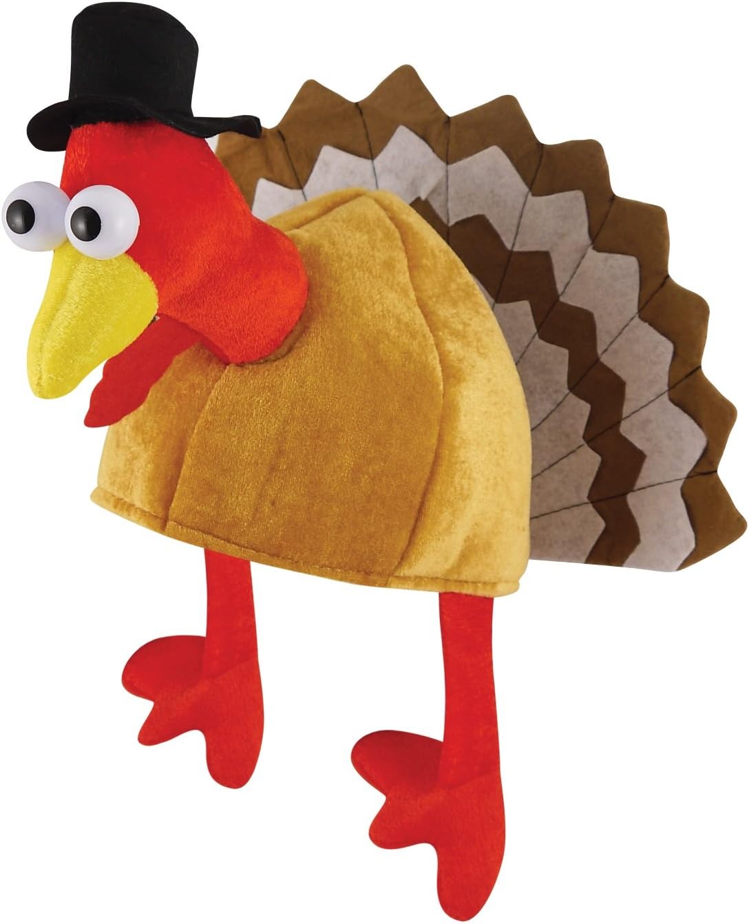 ADULT TURKEY HAT SECRET SANTA FANCY DRESS CHRISTMAS XMAS THANKSGIVING PARTY