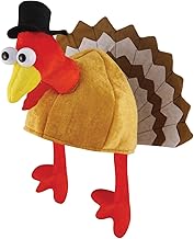 ADULT TURKEY HAT SECRET SANTA FANCY DRESS CHRISTMAS XMAS THANKSGIVING PARTY