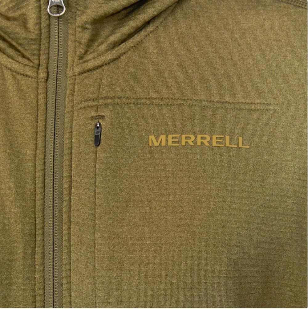 Merrell Men's Full Zip Grid Fleece Jacket Hoodie