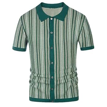 Amazon.com: Knit Short Sleeve Polo Shirt Casual Streetwear