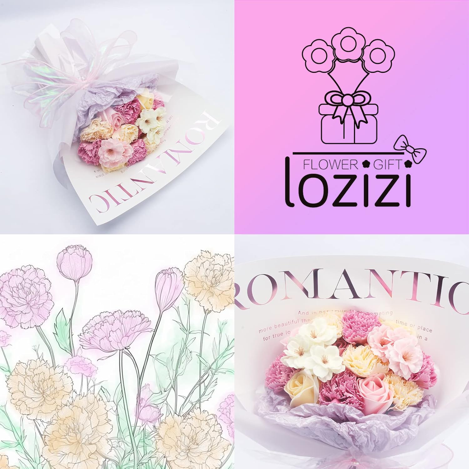 ソープフラワーのギフトパッケージ