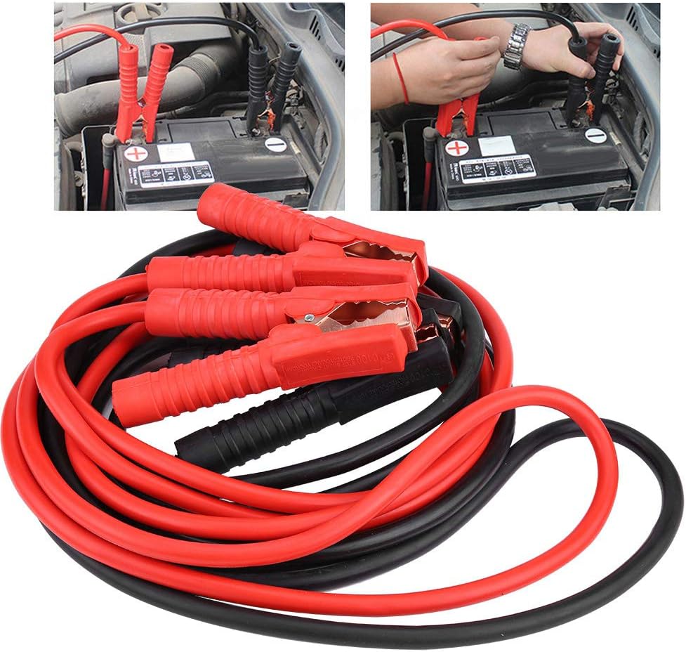 Jumper Cables Kit for Car & 1 Pair of 12V Car Power Booster Cable Emergency Battery Jumping Cables Battery Line Black/Red(4M/2000A)