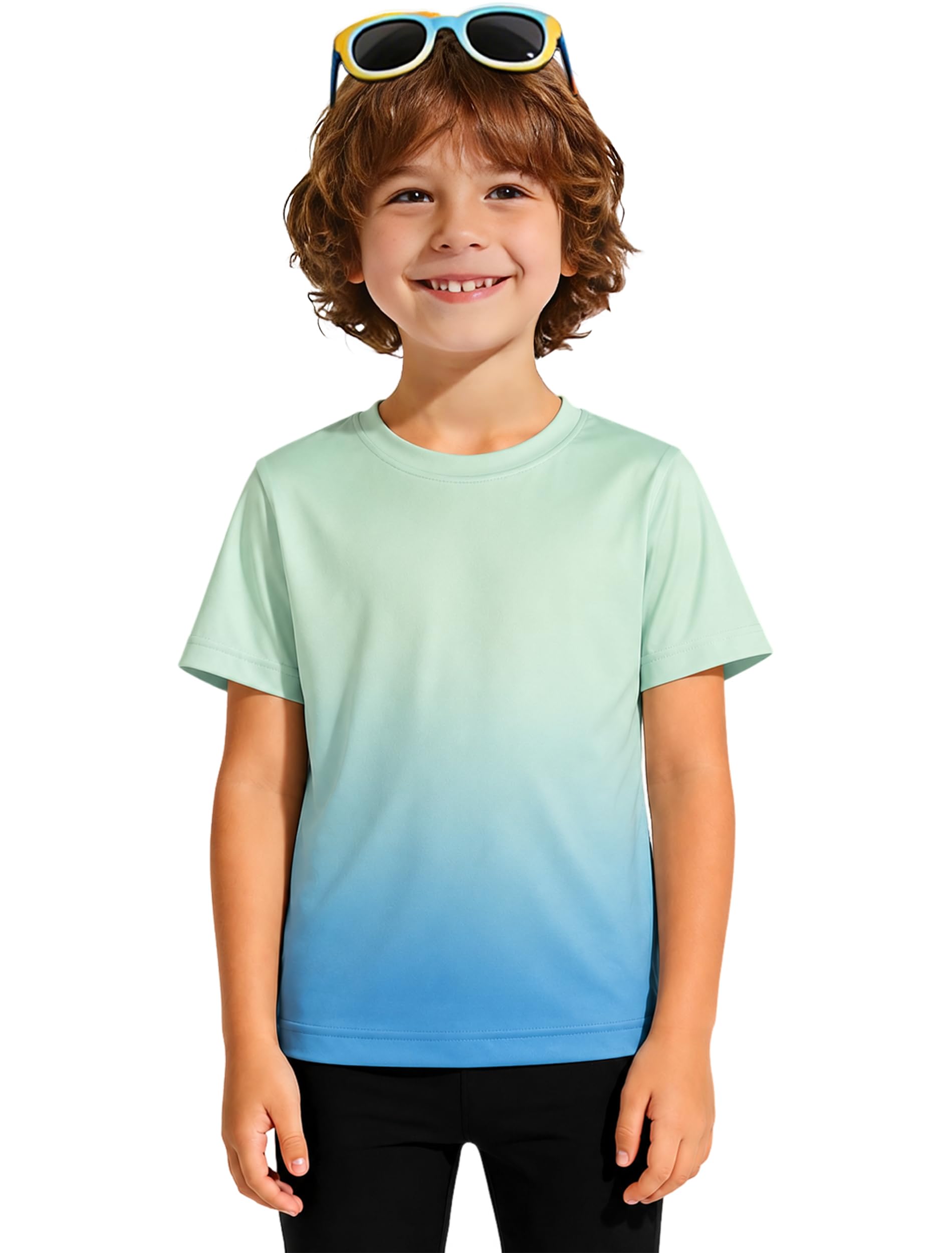 ANGEL CITIZ UPF 50+ UV Shirt Kinder Mädchen Schutzkleidung Jungen Badeshirt Kurzarm Schwimmshirt Wassersport Top 125-155