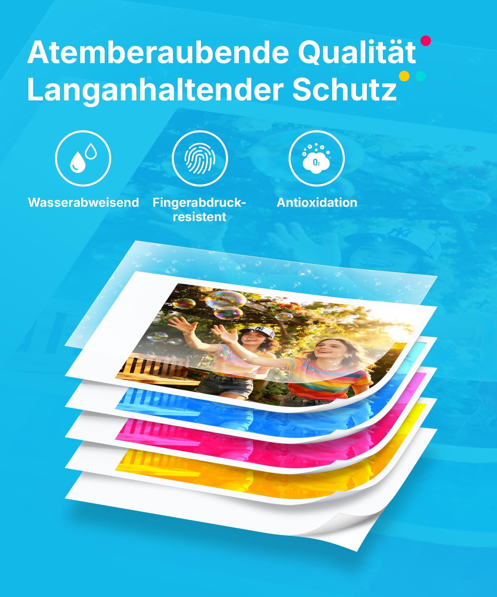 Liene Pearl N200 Pro Plus Tragbarer Mini-Fotodrucker Farbsublimation Bluetooth 300 DPI Sofortbilddrucker iPhone Android Gold