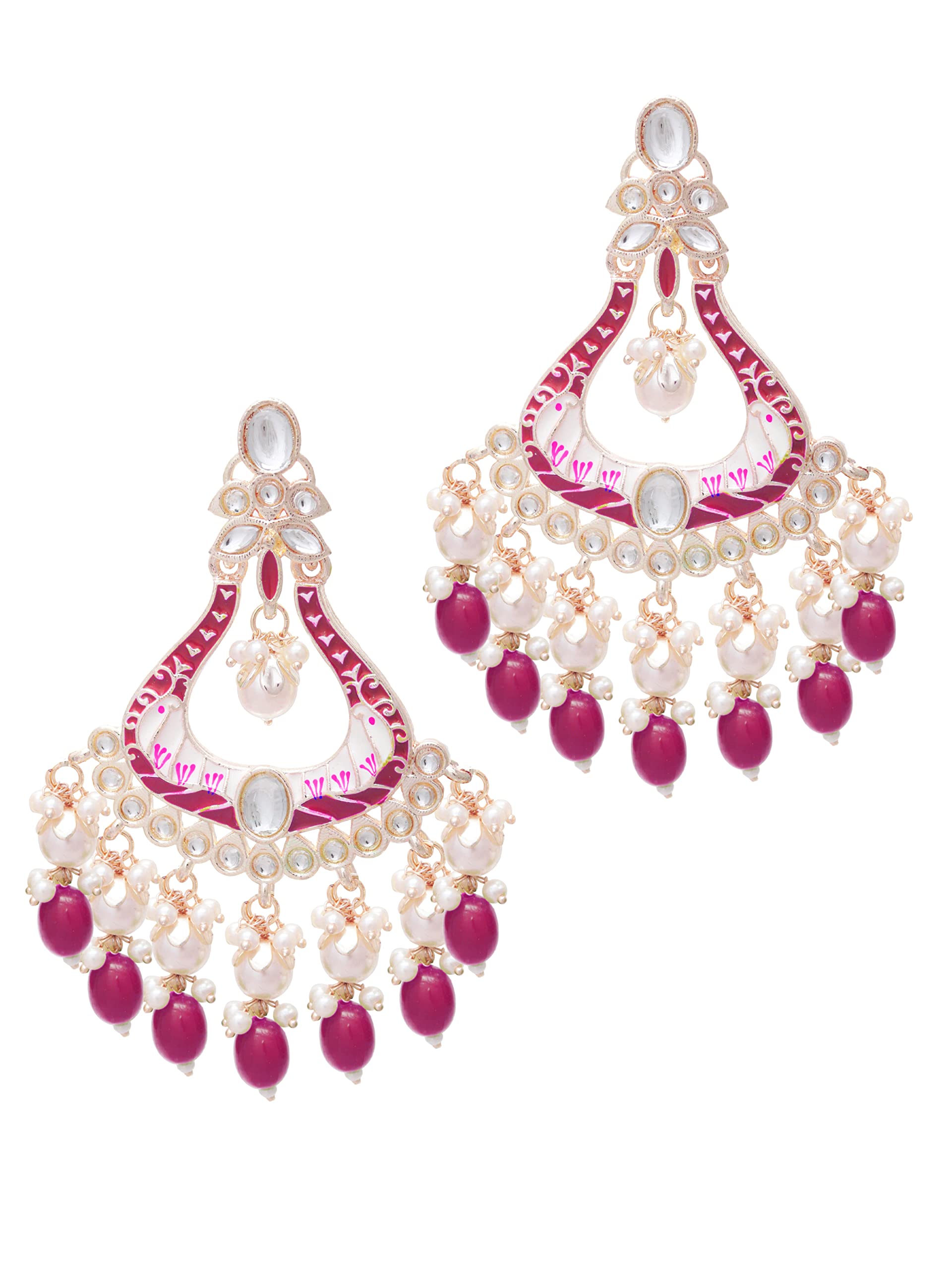 Fancy Long Chandbali Earrings (pink) (B0CJMPL6MY) Amazon Price History, Amazon Price Tracker