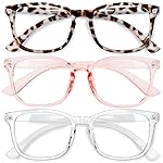 Gaoye Stylish Blue Light Glasses for Woman - Computer Glasses for Blue Light Blocking - Lightweight Frames - 3 pack