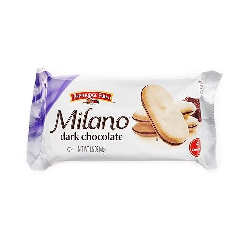 Vista 84 de Pepperidge Farm, Milano, galletas, chocolate negro, 22.5 onzas, paquete múltiple, tina, paquetes de 2, total de 30