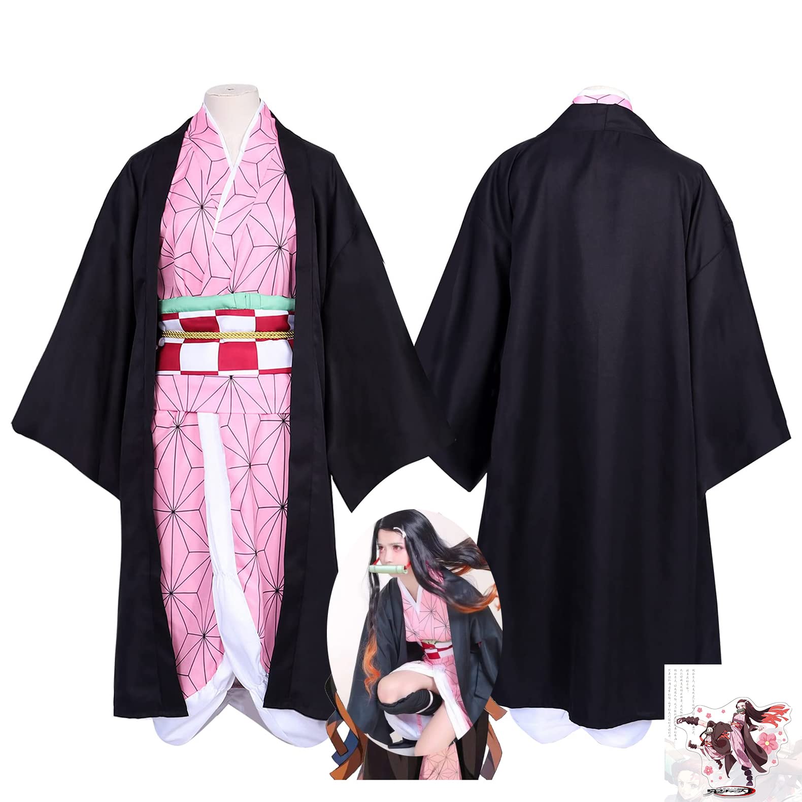 Cosplay anime giapponese: kamado, costume da kimono nezuko, costume da kimono per adulti e cosplay
