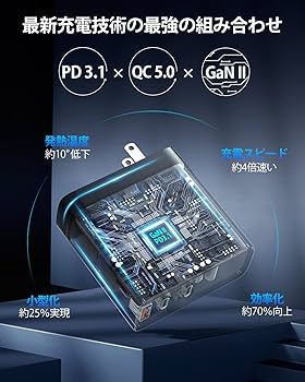 Amazon.co.jp: Rocoren 140W PD 3.1 USB C 充電器 3ポート(USB-C