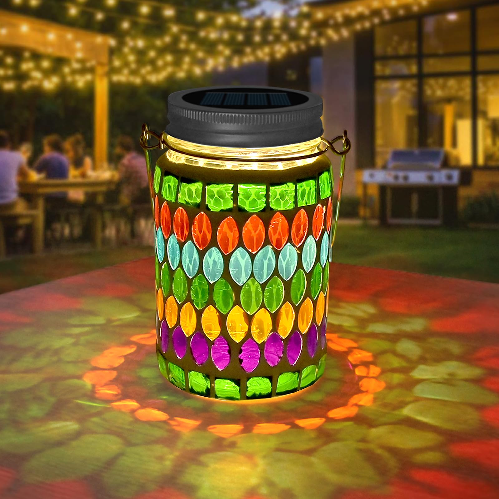 TOTHDATE 1PCS Mosaic Solar Lights Outdoor Garden