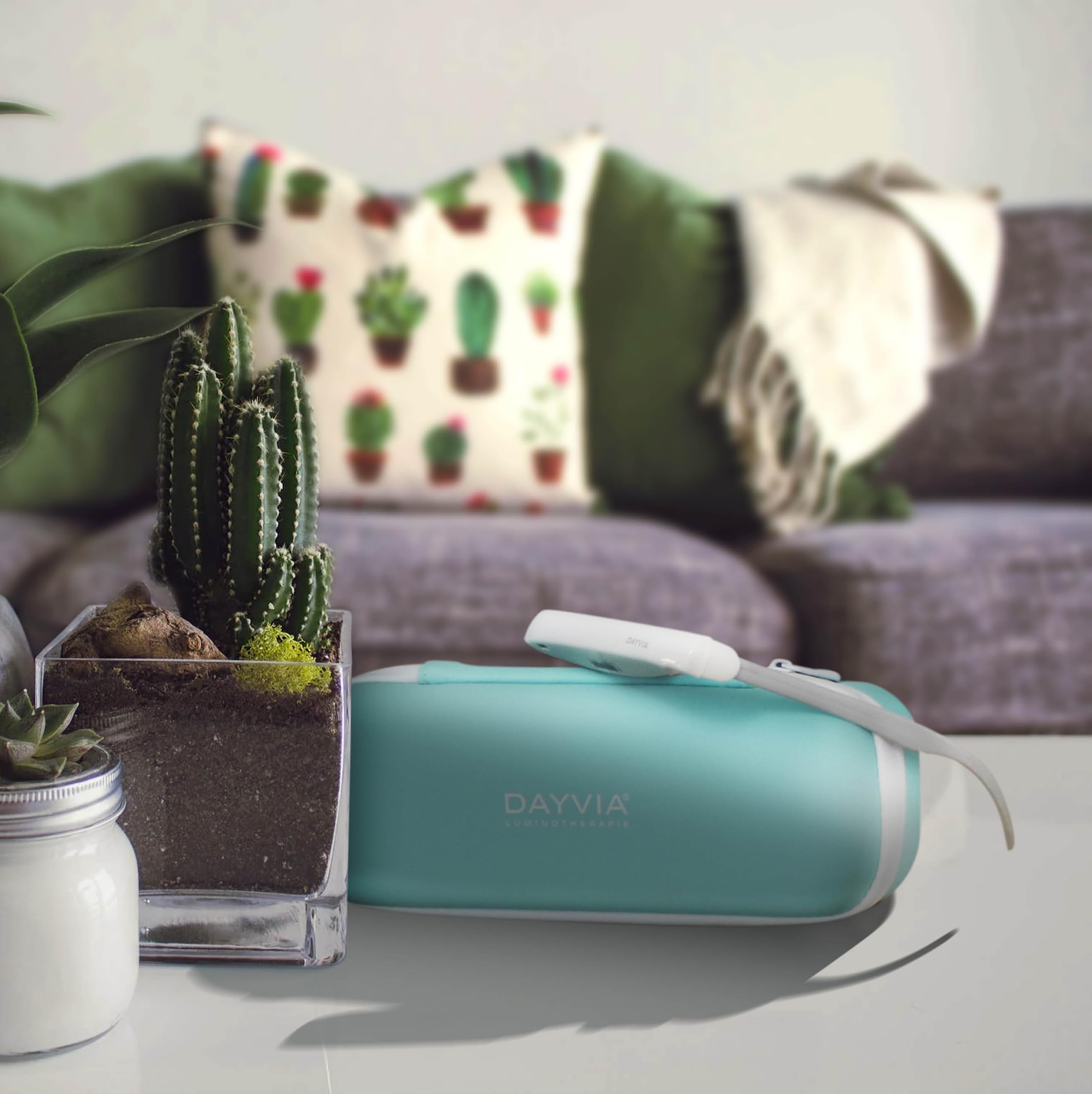 DAYVIA SUN ACTIV Lichttherapie-Brille LED weiß, mobile Lichttherapie, alternative zur Tageslichtlampe, sicher für die Augen (UV- und infrarotfrei), Stylisch + minimalistisch