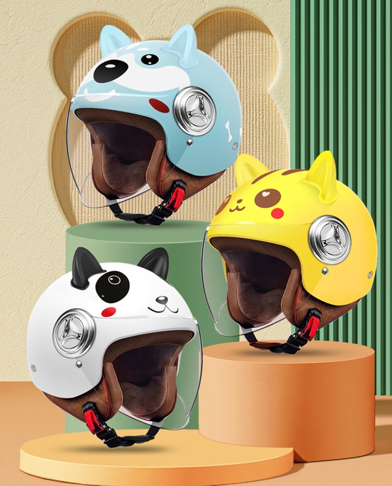 Bonito Casco De Dibujos Animados Para Niños, Medio Casco Para Niños Y Niñas, Cascos Para Bicicleta, Patineta, Scooter, Estándar DOT/ECE A,48~54cm