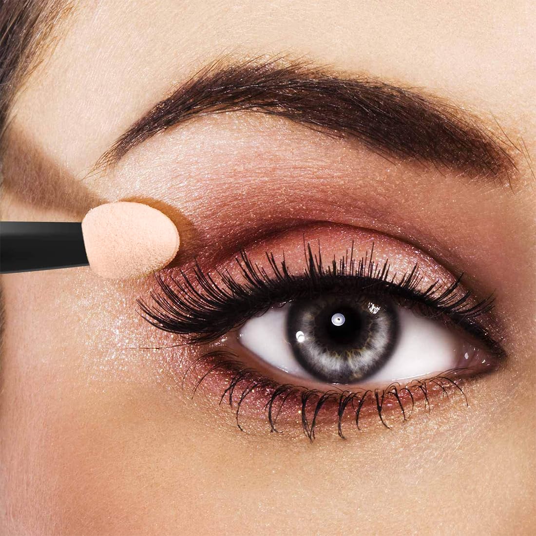 50 Piezas Aplicador de Sombra de Ojos, Pinceles de Espuma Desechables para Maquillaje